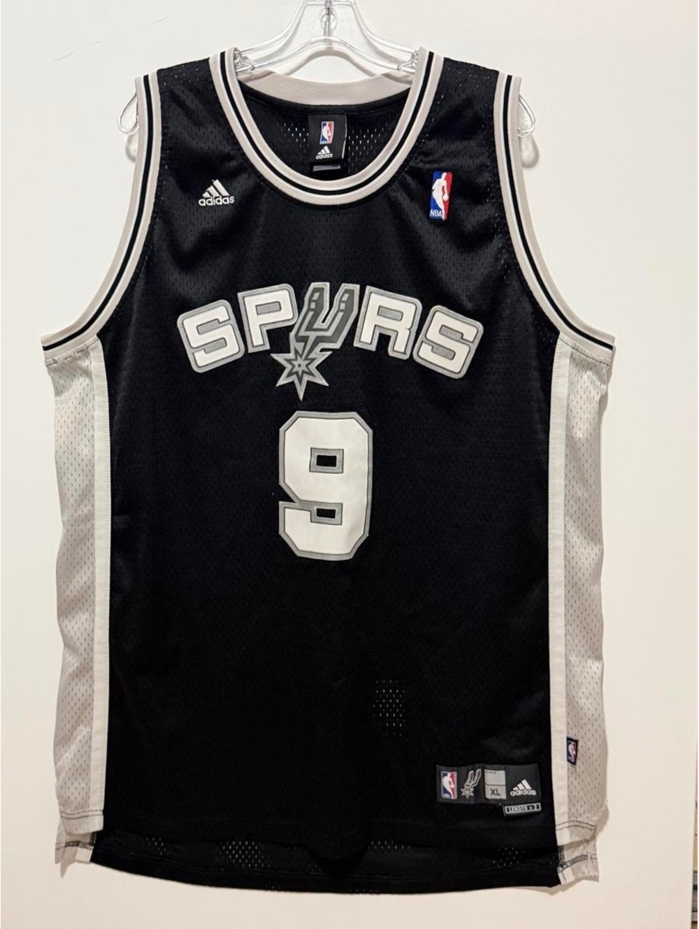 Adidas San Antonio Spurs Tony Parker 9 Black Swingman Jersey